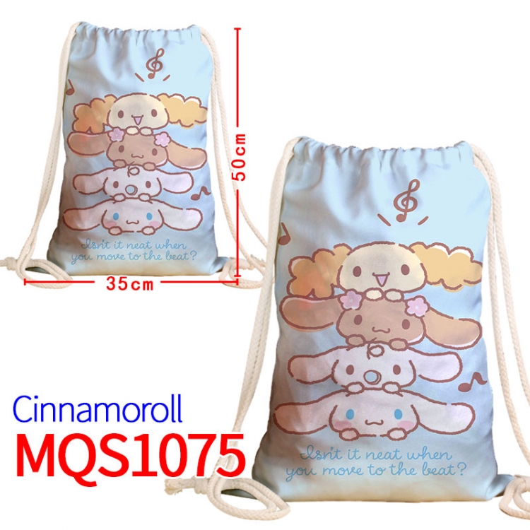 Cinnamoroll Canvas drawstring pocket backpack 50x35cm MQS-1075