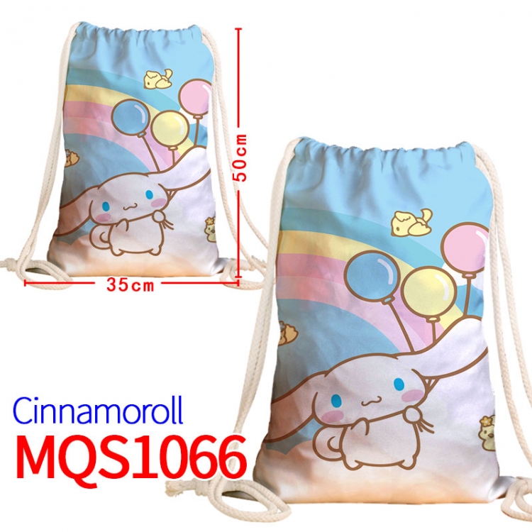 Cinnamoroll Canvas drawstring pocket backpack 50x35cm  MQS-1066