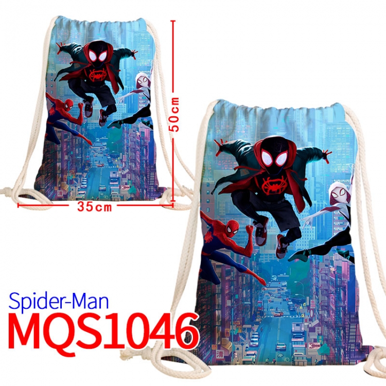Spiderman Canvas drawstring pocket backpack 50x35cm MQS-1046