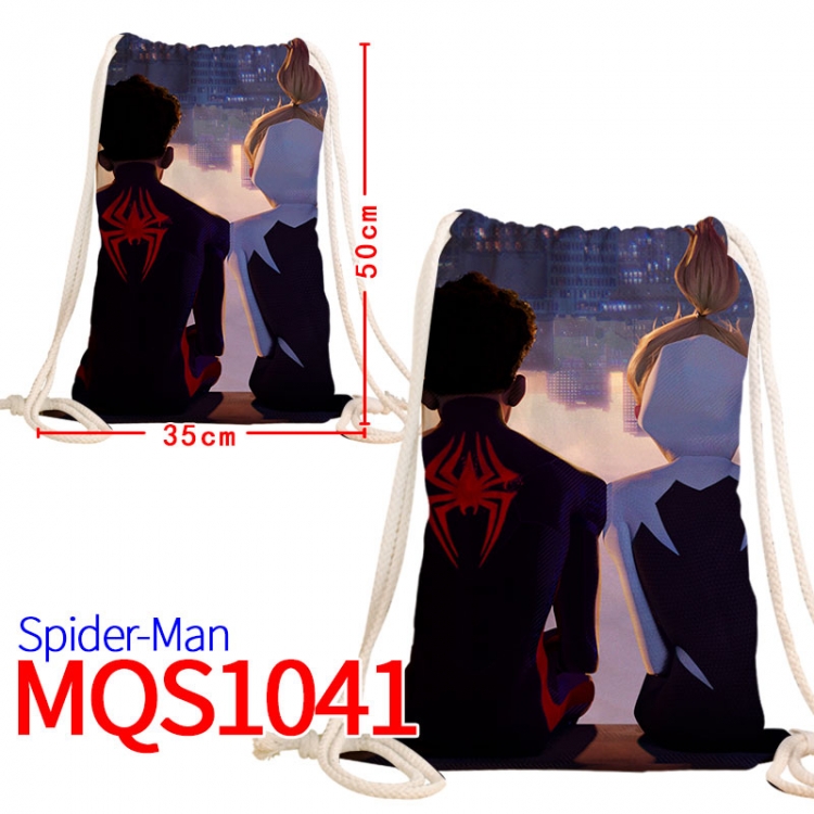Spiderman Canvas drawstring pocket backpack 50x35cm MQS-1041