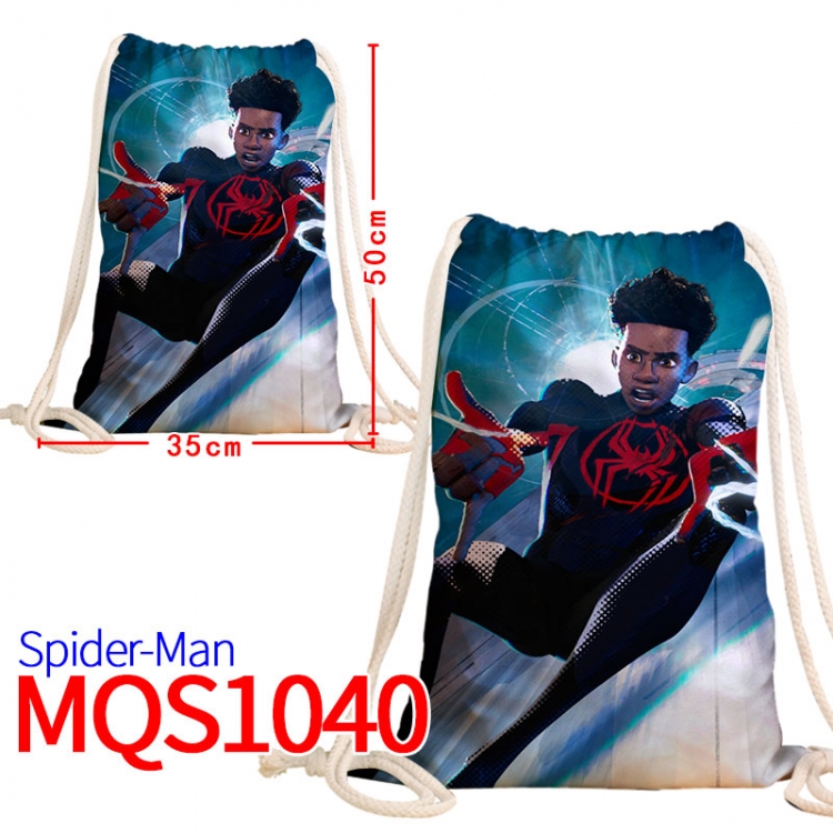 Spiderman Canvas drawstring pocket backpack 50x35cm MQS-1040