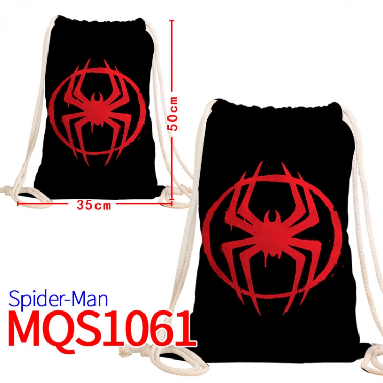 Spiderman Canvas drawstring pocket backpack 50x35cm MQS-1061