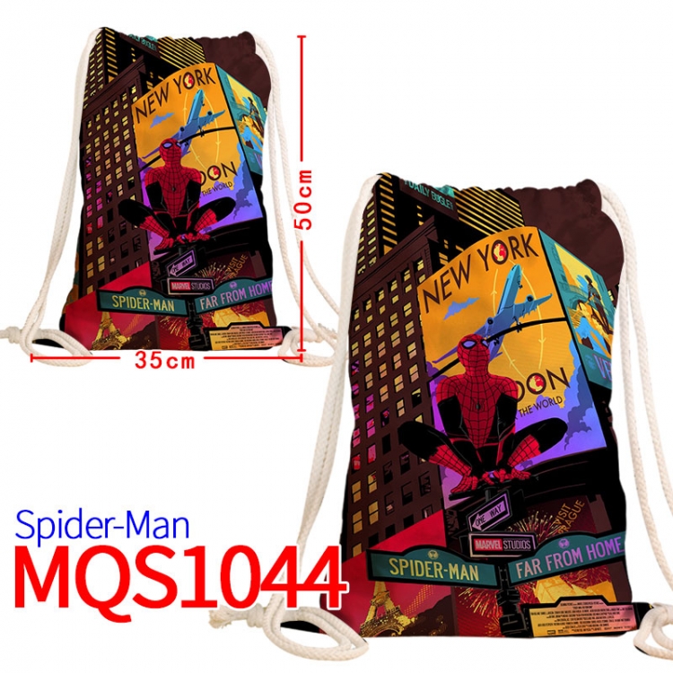 Spiderman Canvas drawstring pocket backpack 50x35cm MQS-1044