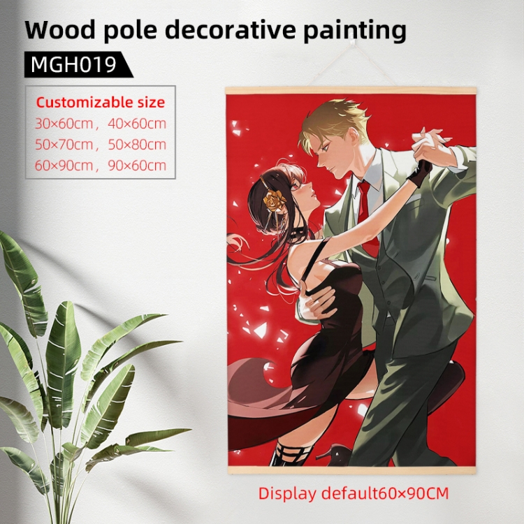 SPY×FAMILY  Anime wooden pole decorative painting 40X60cm MGH019