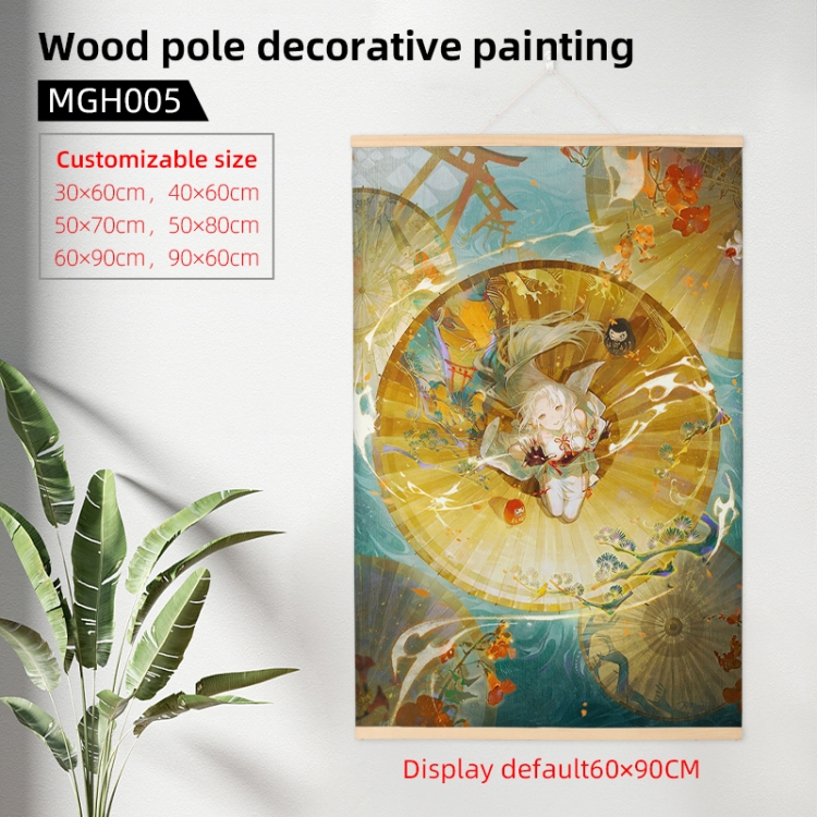 naraka Anime wooden pole decorative painting 40X60cm MGH005
