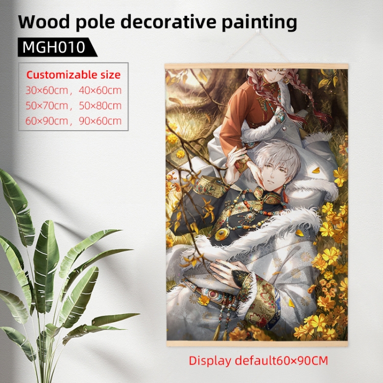 Light and Night Anime wooden pole decorative painting 40X60cm MGH010