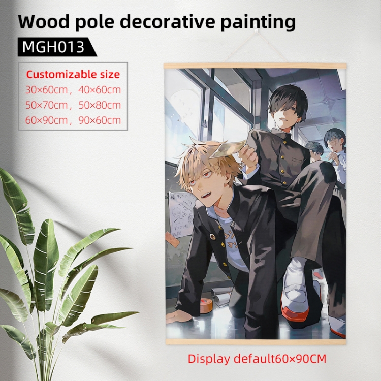 Chainsaw manAnime wooden pole decorative painting 40X60cm MGH013