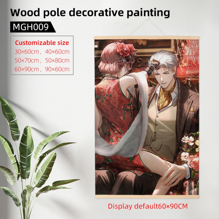 Light and Night  Anime wooden pole decorative painting 40X60cm MGH009