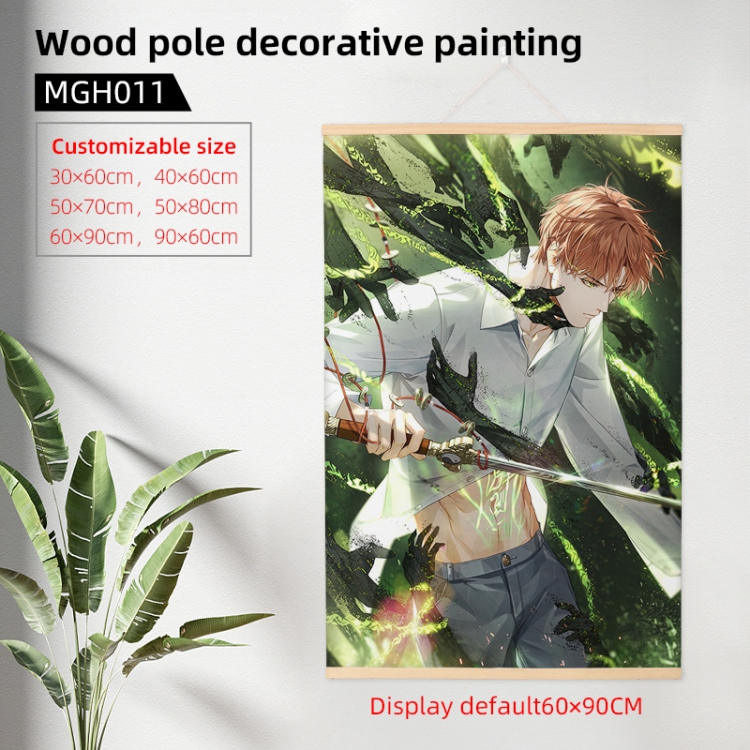 Light and Night Anime wooden pole decorative painting 40X60cm MGH011