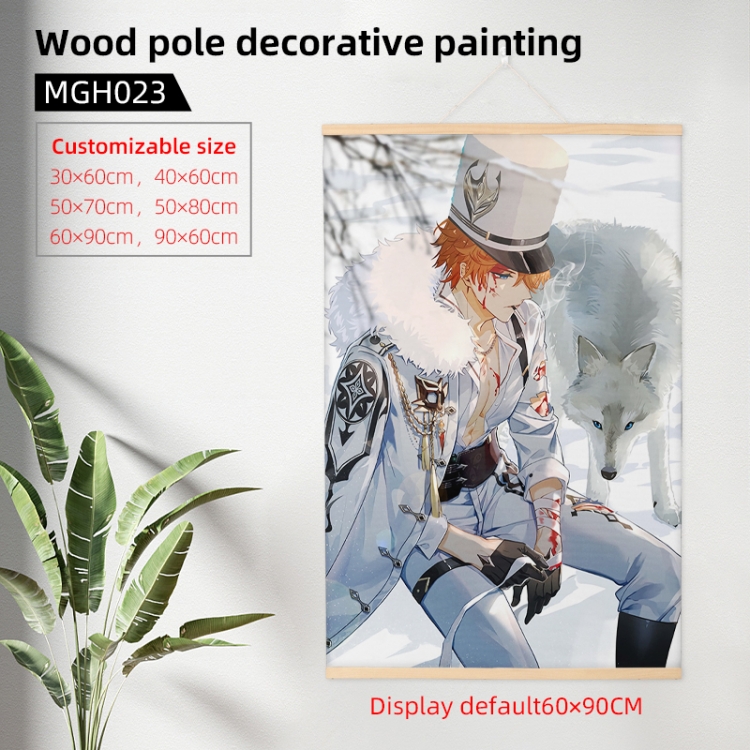 Genshin Impact Anime wooden pole decorative painting 40X60cm MGH023