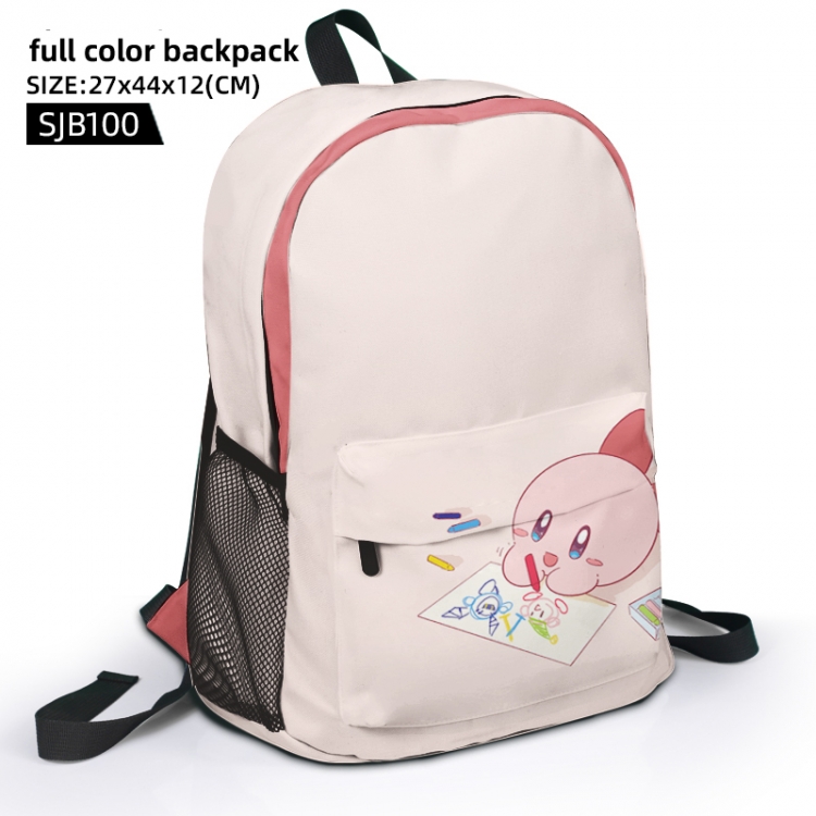 Kirby Anime Full Color Backpack 27x44x12cm supports customization of individual graphics SJB100