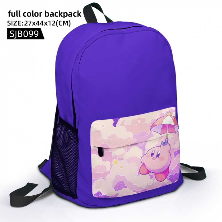 Kirby Anime Full Color Backpack 27x44x12cm supports customization of individual graphics SJB099