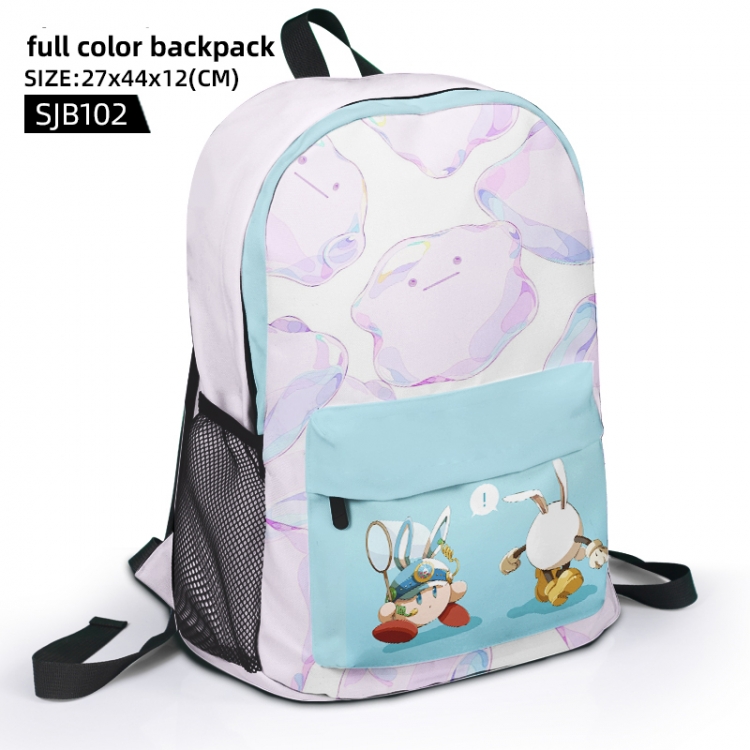 Kirby Anime Full Color Backpack 27x44x12cm supports customization of individual graphics SJB102
