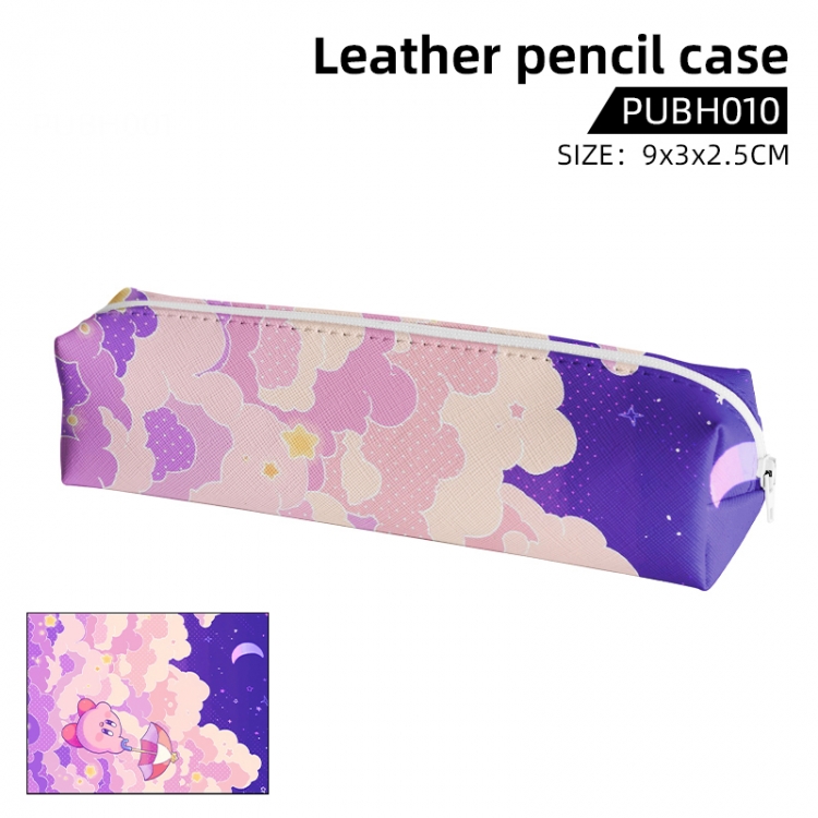 Kirby  Anime leather pencil case 21X5X5CM PUBH010