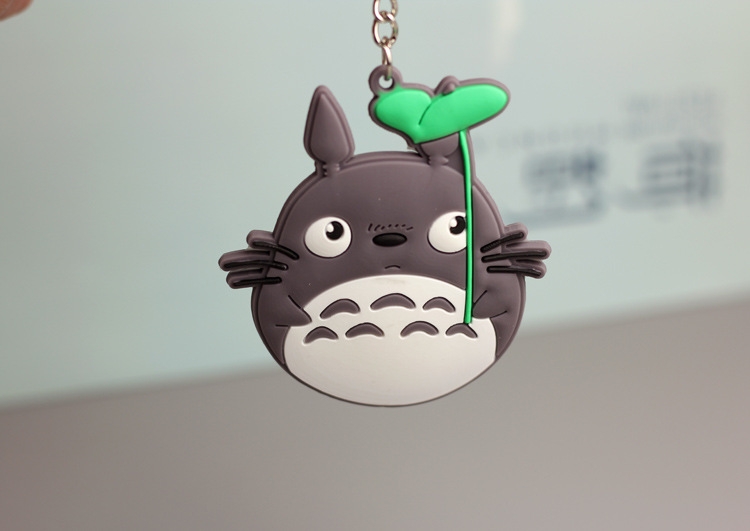 TOTORO Anime peripheral double-sided soft rubber keychain PVC pendant 6-8cm price for 5 pcs