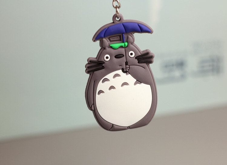 TOTORO Anime peripheral double-sided soft rubber keychain PVC pendant 6-8cm price for 5 pcs