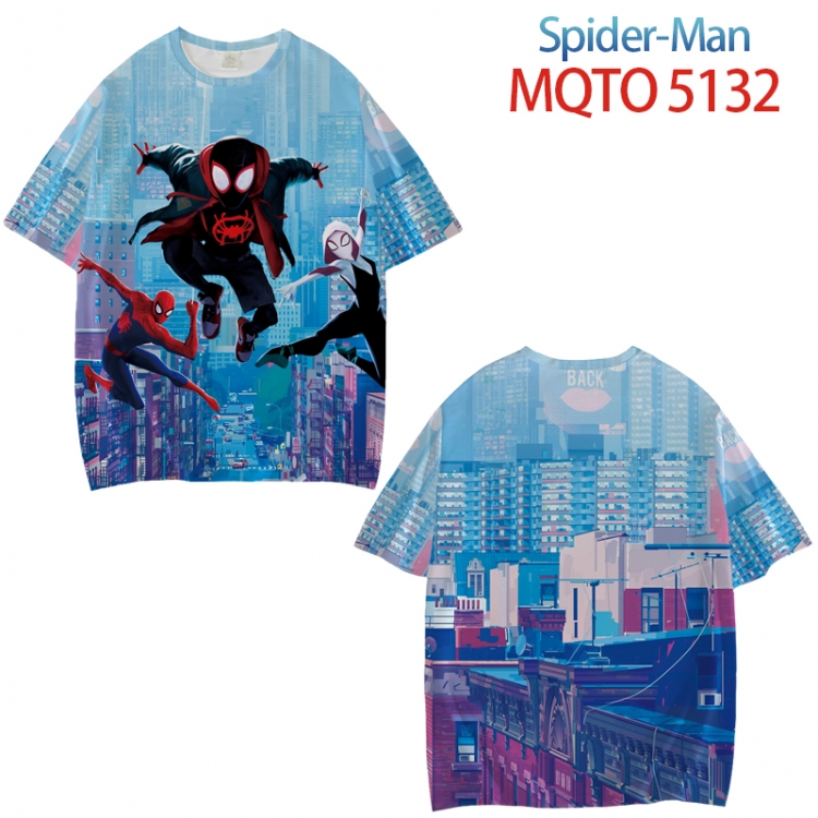 Spiderman Full color printed short sleeve T-shirt from XXS to 4XL MQTO 5132