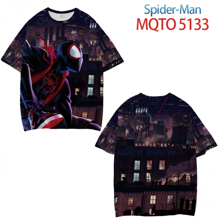 Spiderman Full color printed short sleeve T-shirt from XXS to 4XL  MQTO 5133