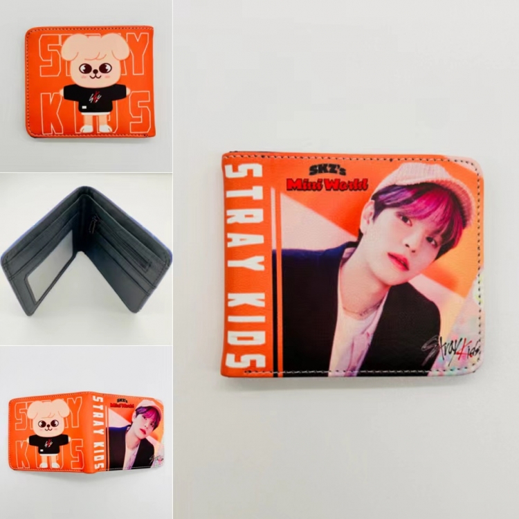 Stray Kids Full color  Two fold short card case wallet 11X9.5CM