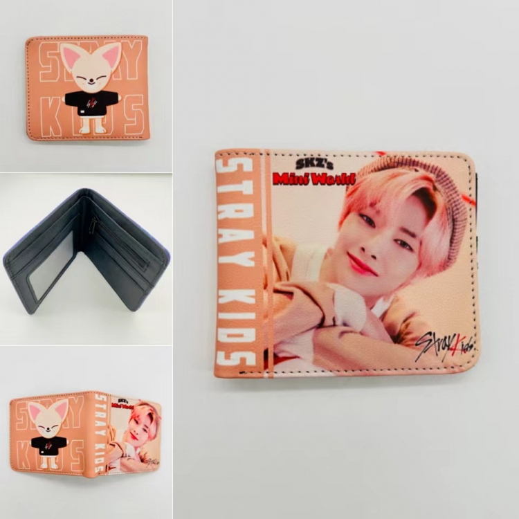 Stray Kids Full color  Two fold short card case wallet 11X9.5CM