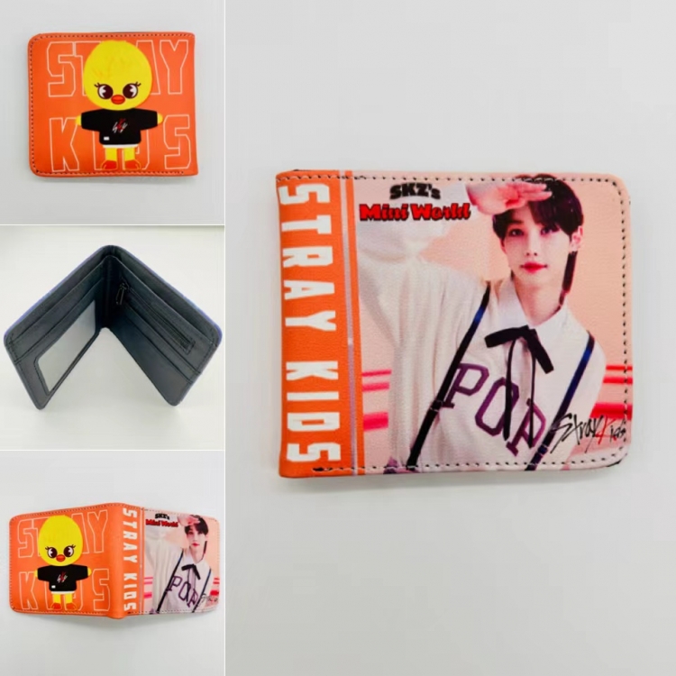 Stray Kids Full color  Two fold short card case wallet 11X9.5CM