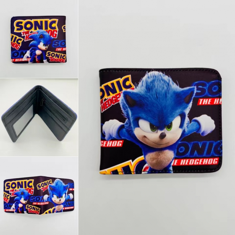 Sonic The Hedgehog Full color  Two fold short card case wallet 11X9.5CM