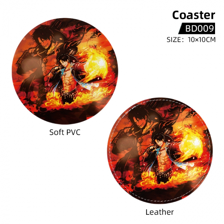 One Piece Anime peripheral coaster 10x10cm price for 5 pcs BD009