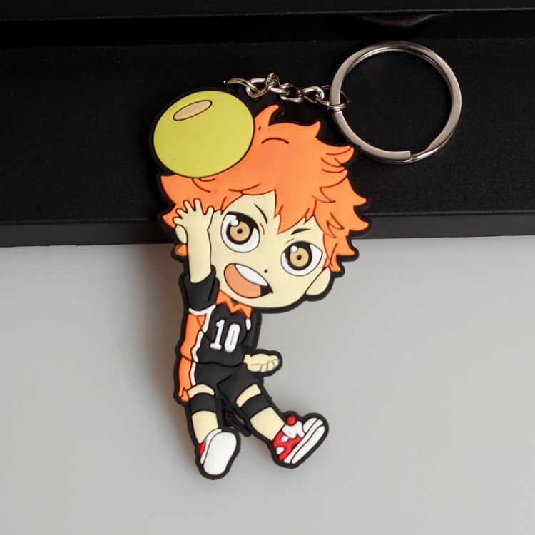 Haikyuu!! Anime peripheral double-sided soft rubber keychain PVC pendant 6-8cm price for 5 pcs