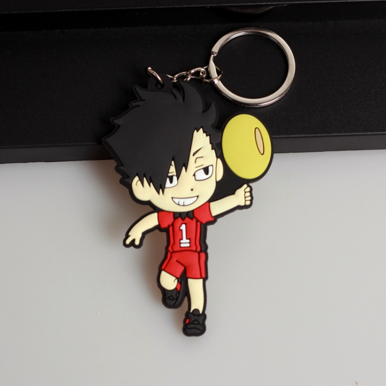 Haikyuu!! Anime peripheral double-sided soft rubber keychain PVC pendant 6-8cm price for 5 pcs