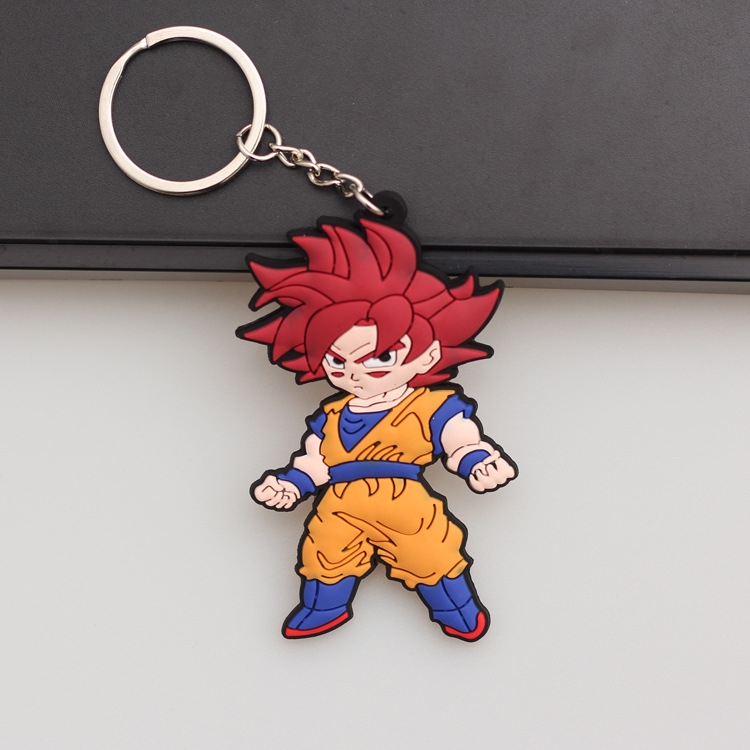 DRAGON BALL Anime peripheral double-sided soft rubber keychain PVC pendant 6-8cm price for 5 pcs