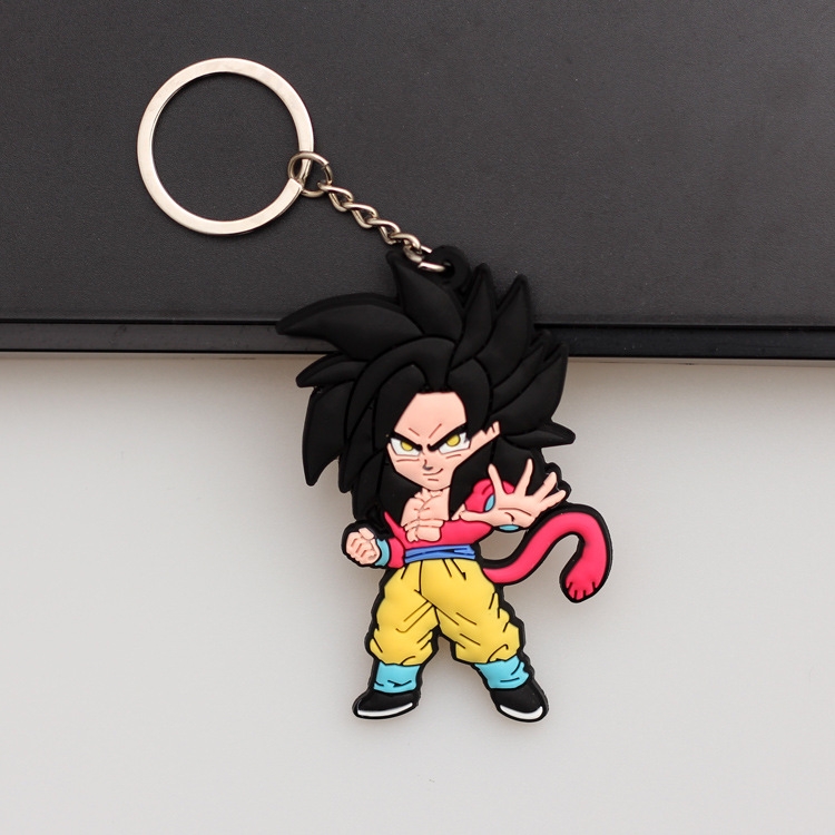 DRAGON BALL Anime peripheral double-sided soft rubber keychain PVC pendant 6-8cm price for 5 pcs