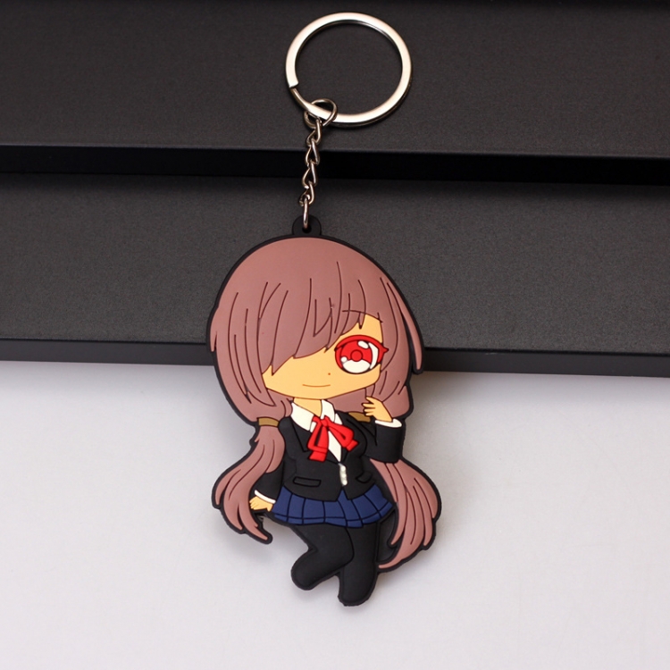 Date-A-Live Anime peripheral double-sided soft rubber keychain PVC pendant 6-8cm price for 5 pcs