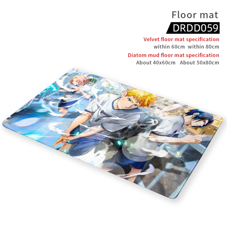 Naruto Anime short velvet floor mat 40X60CM DRDD059