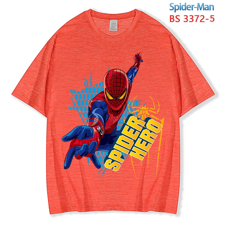 Spiderman ice silk cotton loose and comfortable T-shirt from XS to 5XL BS-3372-5