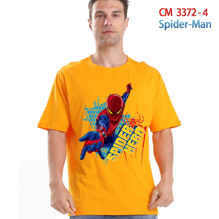 Spiderman Printed short-sleeved cotton T-shirt from S to 4XL  3372-4