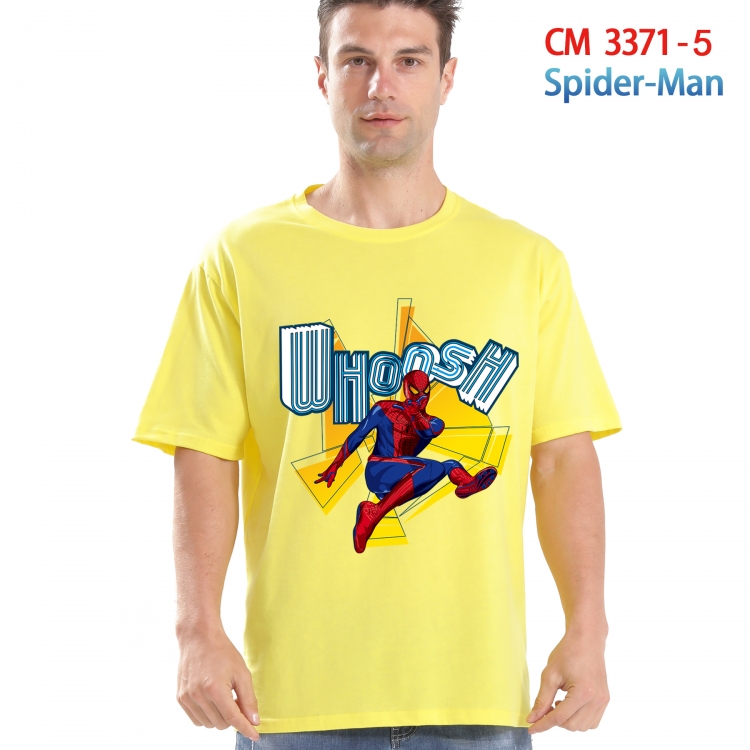 Spiderman Printed short-sleeved cotton T-shirt from S to 4XL  3371-5