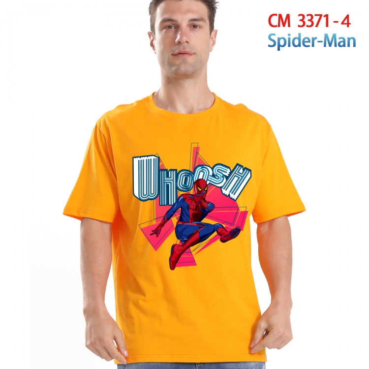Spiderman Printed short-sleeved cotton T-shirt from S to 4XL  3371-4