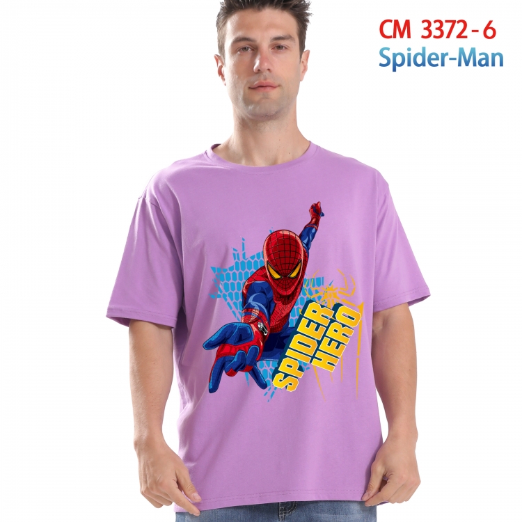 Spiderman Printed short-sleeved cotton T-shirt from S to 4XL  3372-6
