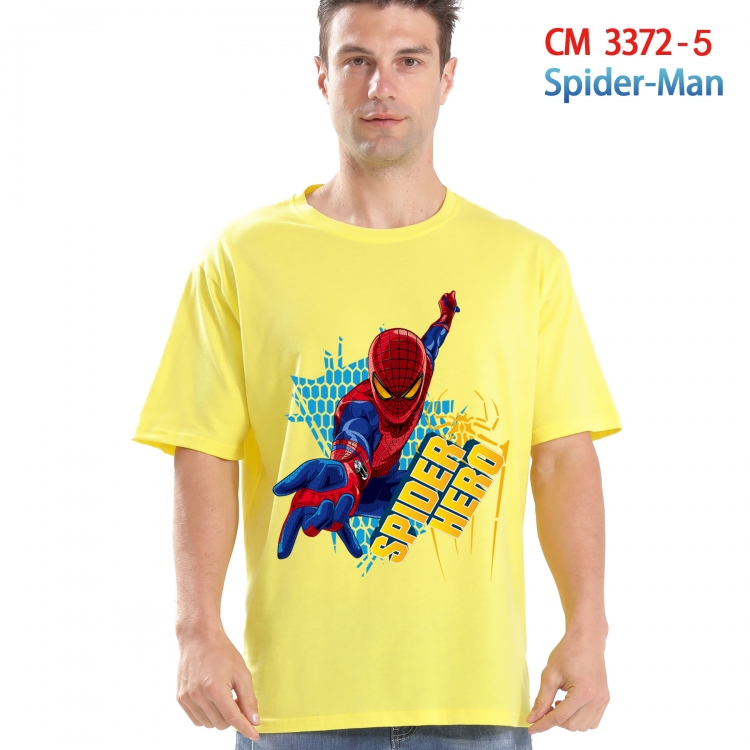 Spiderman Printed short-sleeved cotton T-shirt from S to 4XL  3372-5