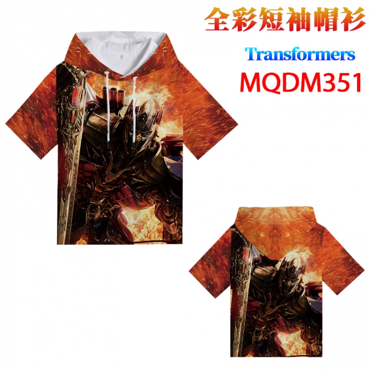 Transformers Full Color Hoodie Pullover Short Sleeve T-Shirt from 2XS to 4XL MQDM 351