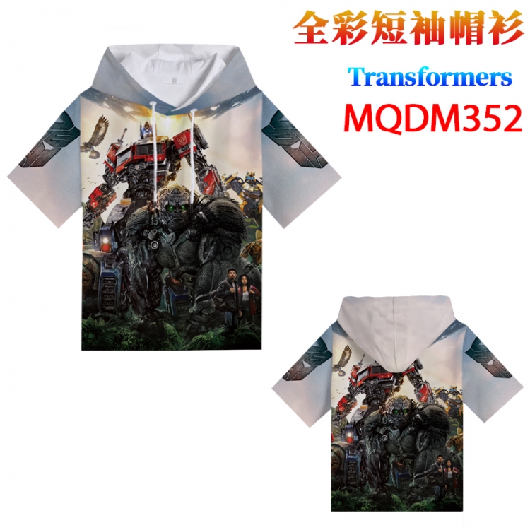Transformers Full Color Hoodie Pullover Short Sleeve T-Shirt from 2XS to 4XL MQDM 352