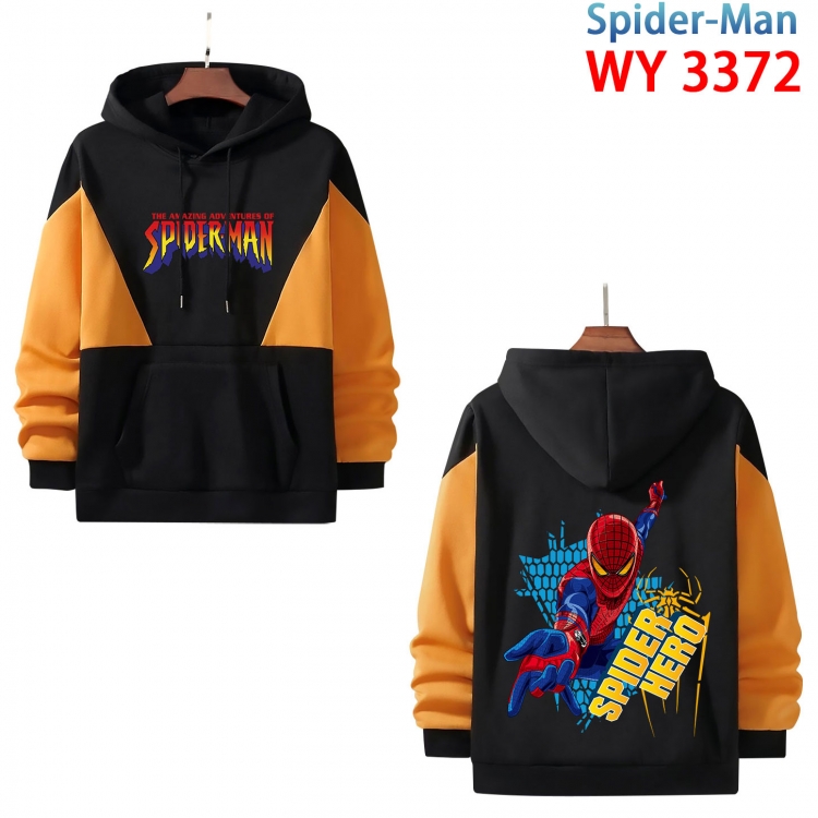 Spiderman Anime color contrast patch pocket sweater from XS to 4XL WY-3372-3