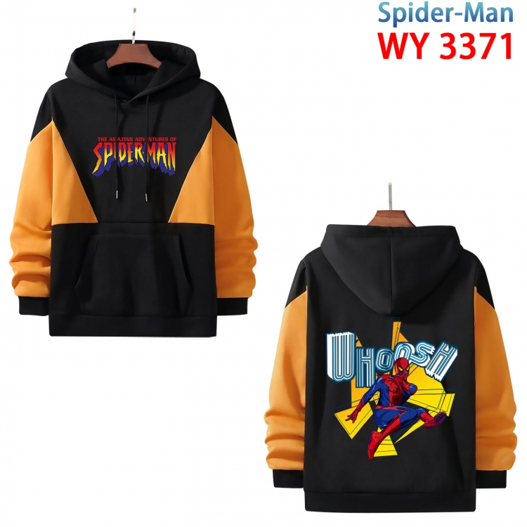 Spiderman Anime color contrast patch pocket sweater from XS to 4XL WY-3371-3