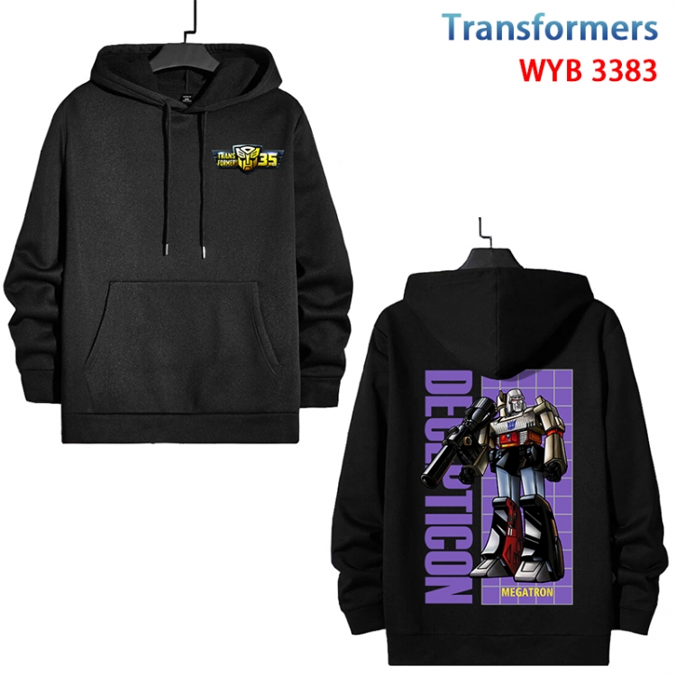 Transformers Anime color contrast patch pocket sweater from XS to 4XL WYB-3383-3