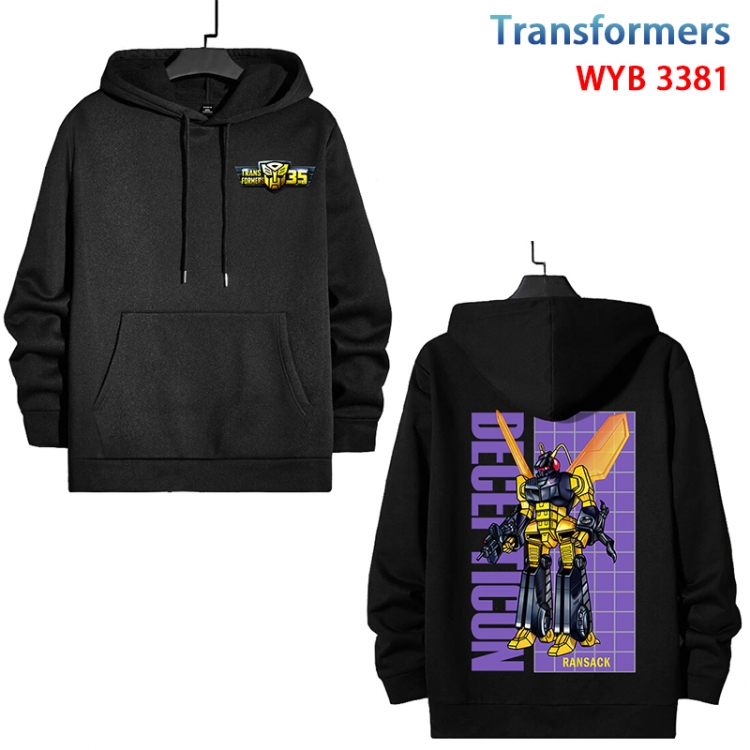 Transformers Anime color contrast patch pocket sweater from XS to 4XL WYB-3381-3