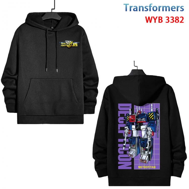 Transformers Anime color contrast patch pocket sweater from XS to 4XL WYB-3382-3