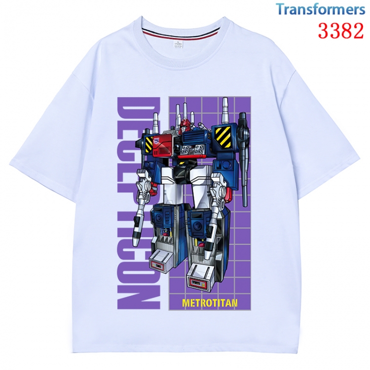 Transformers Anime peripheral direct spray technology pure cotton short sleeved T-shirt  from S to 4XL  CMY-3382-1