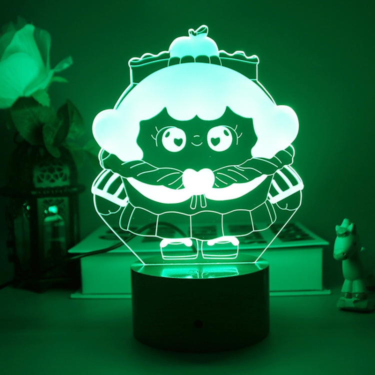 Egg party  3D night light USB touch switch colorful acrylic table lamp BLACK BASE
