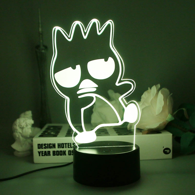 BAD BADTZ-MARU 3D night light USB touch switch colorful acrylic table lamp BLACK BASE