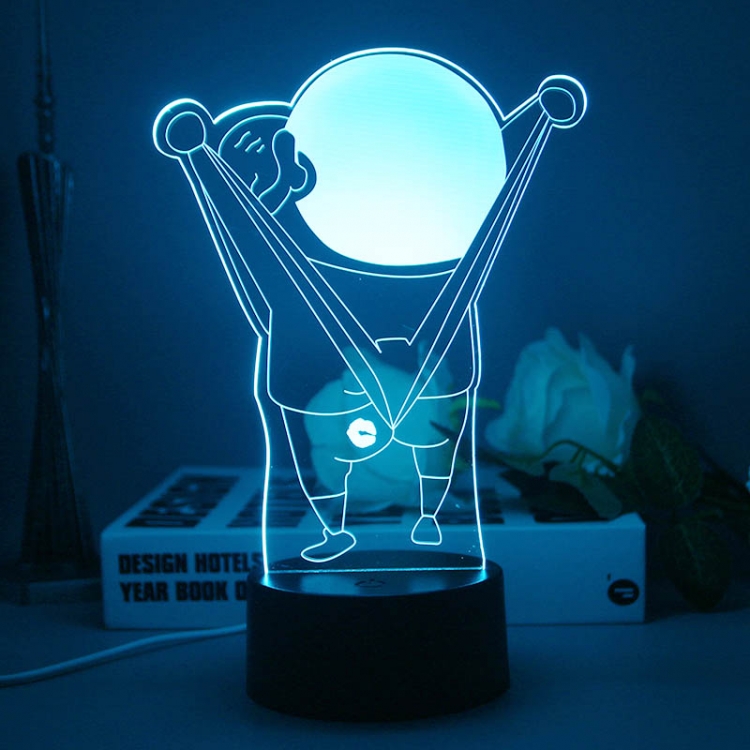 CrayonShin 3D night light USB touch switch colorful acrylic table lamp BLACK BASE